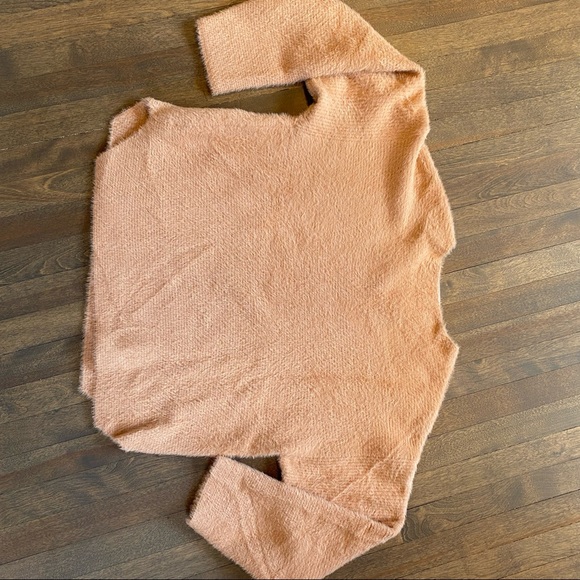 NWOT Michelle Mason Cropped Brushed Rib Knit Sweater - Picture 5 of 6